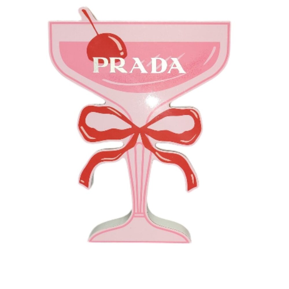 Martini Glass Shaped Wood Wall Decor
